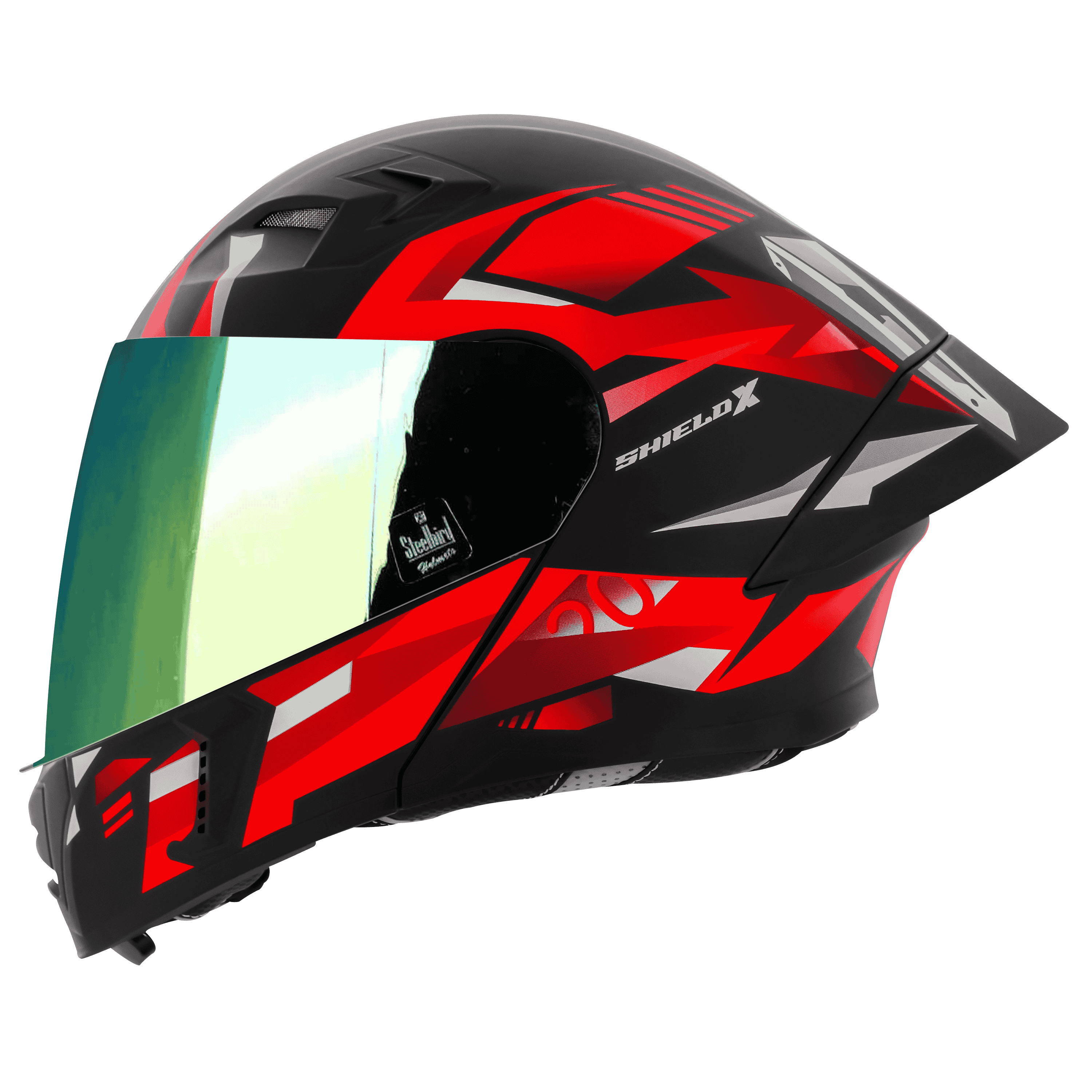 SBA-20 SHIELD X GLOSSY BLACK WITH RED